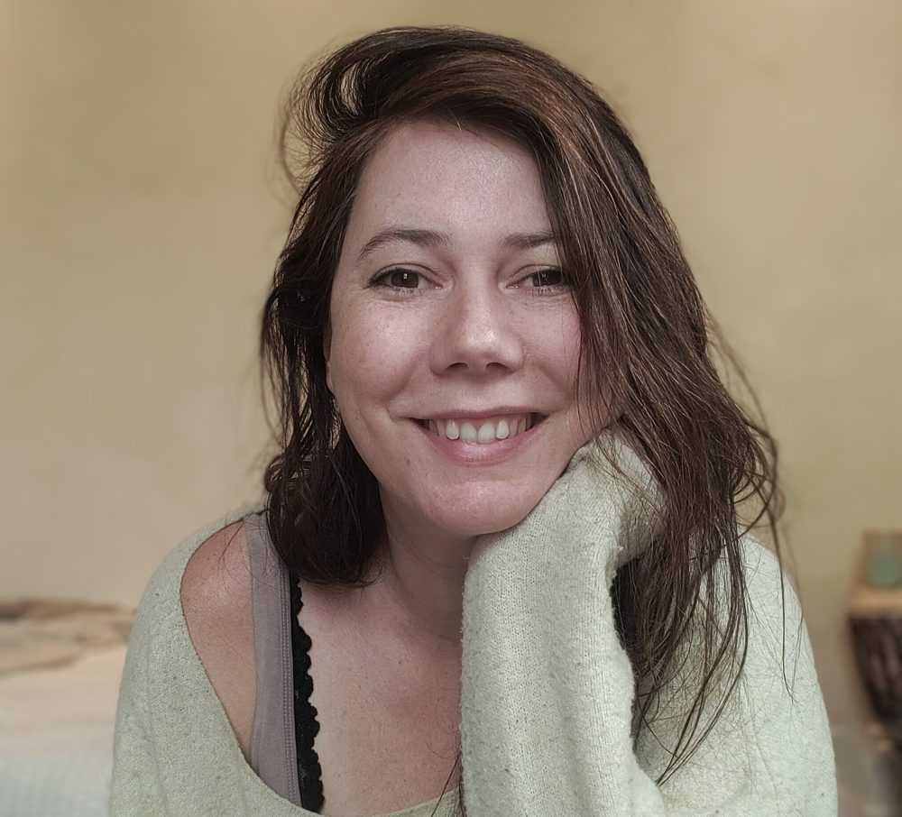 Portret van Tessa Visch, lachend